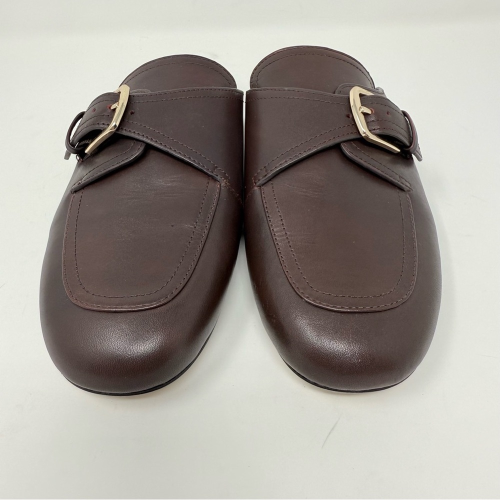 New Vince Minetta Leather Loafer Mule Chili Brown Sz 6.5 - Picture 9 of 13
